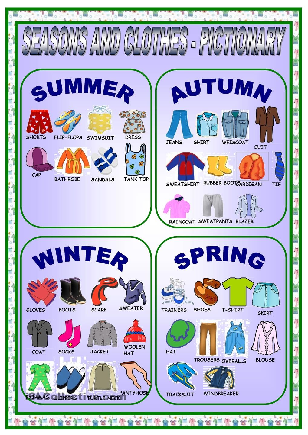 Seasonal Clothes Scholes Elmet Primary School Leeds