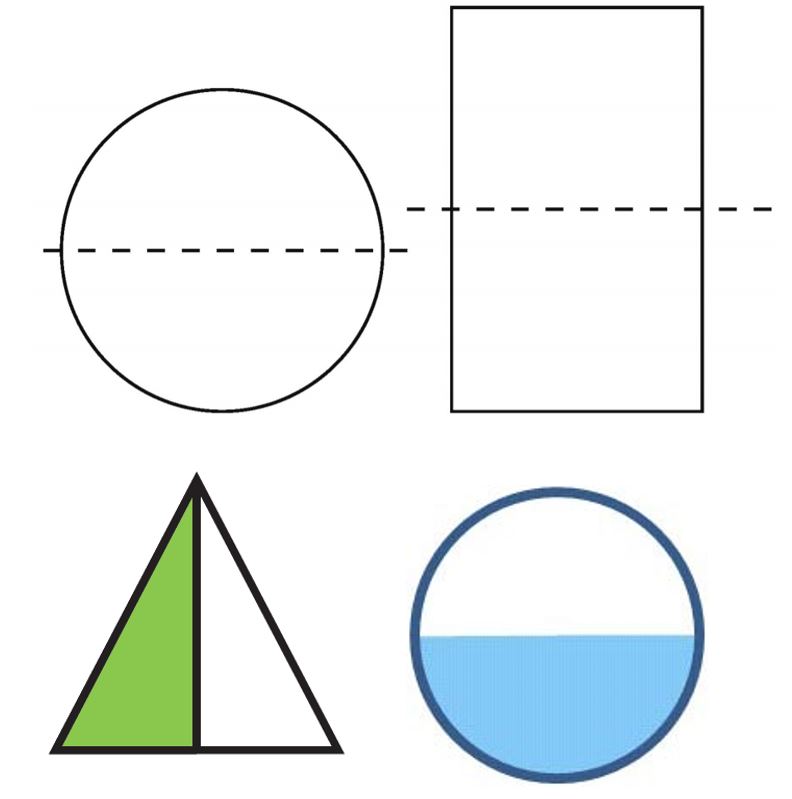 shapes in half - Scholes (Elmet) Primary School, Leeds